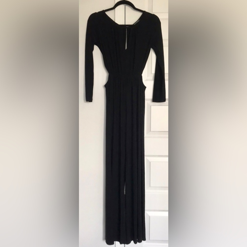 Ladies Black Jumpsuit Wide Leg